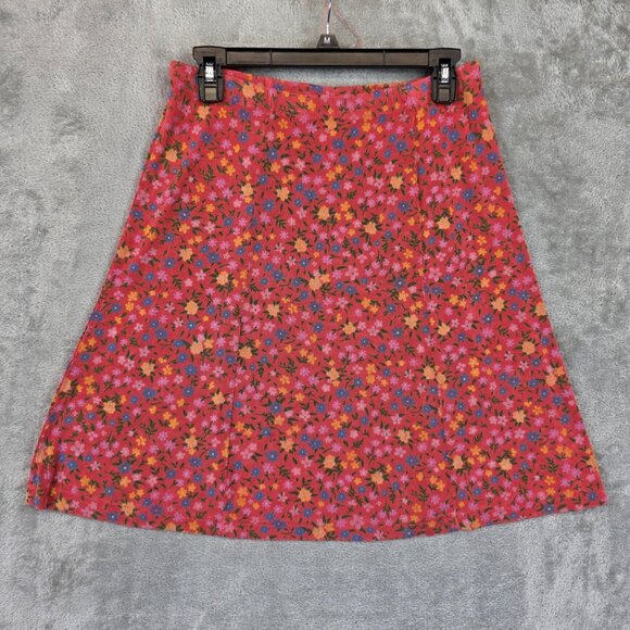 Coldwater Creek Skirt Womens Medium Floral A Line Pull On Stretch Made in USA - Picture 1 of 6